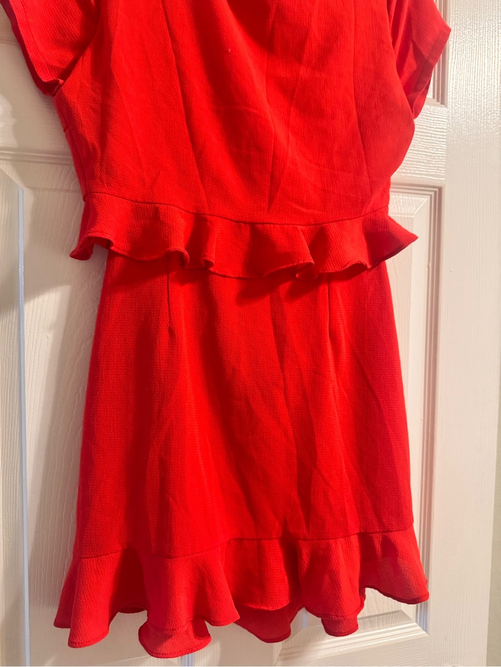 superdown Red Ruffle Tie-Front Mini Dress - Picture 9 of 9